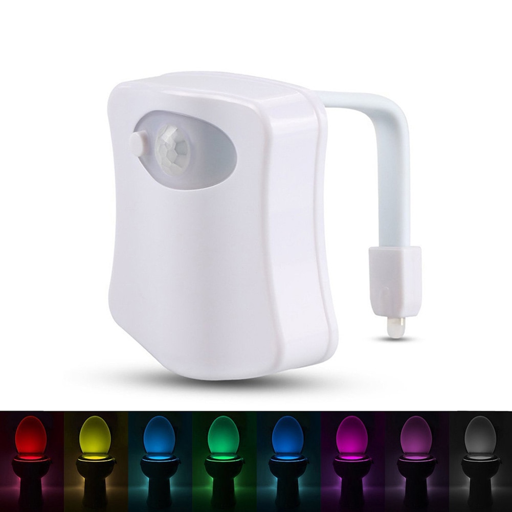 J.Smart LED Toilet Night Light with 8-Color Motion Sensor and Air Freshener  for sale online