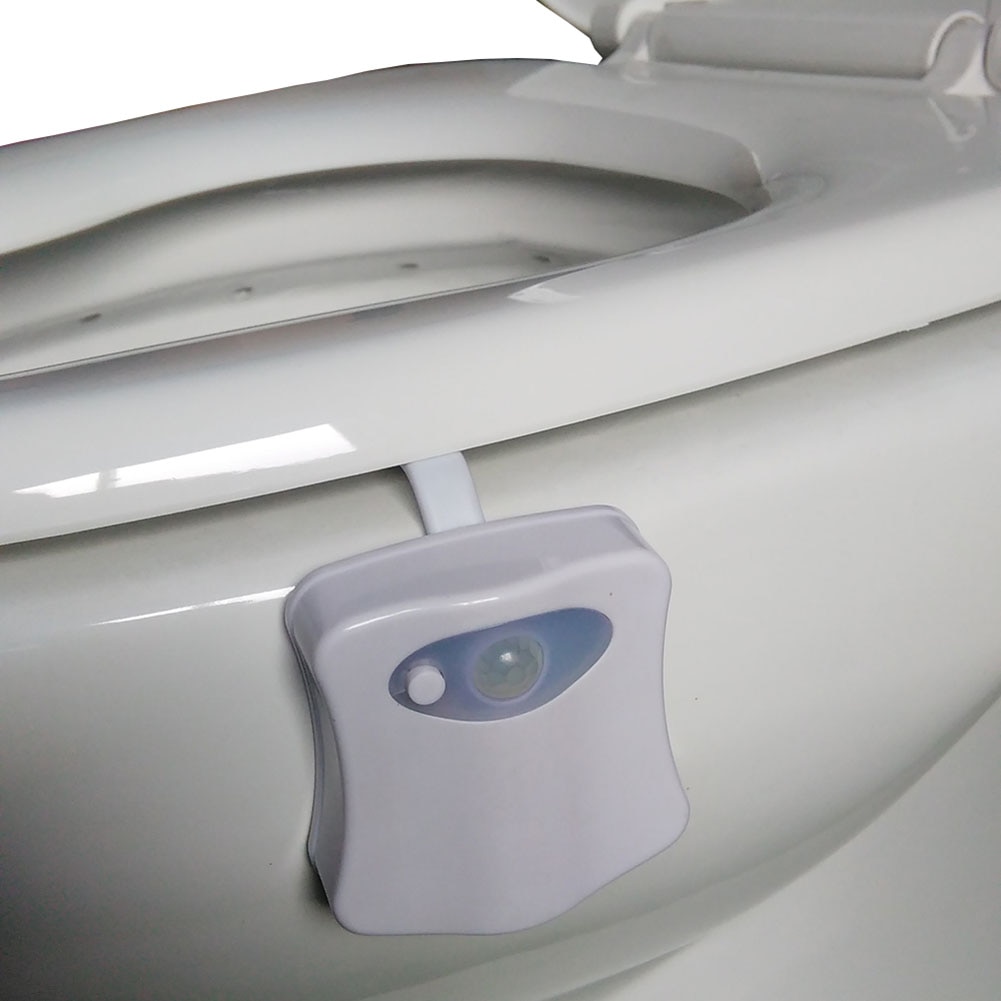 LED Toilet Bowl Light, Motion Sensor 8-Color Changing Waterproof Nightlight